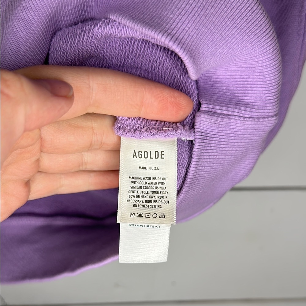 Agolde Thora 3/4 Sleeve Crewneck Sweatshirt - Picture 5 of 9